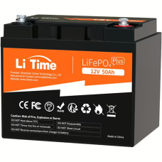 Акумуляторна батарея Li-TIME LiFePO4 12.8 50Ач 0.64кВтЧ 170*198*166