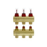 Розпод колектор Danfoss FHF 088U0523 (3+3 з ротаметрами)