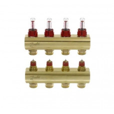 Розпод колектор Danfoss FHF 088U0524 (4+4 з ротаметрами)
