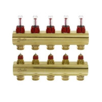 Розпод колектор Danfoss FHF 088U0525 (5+5 з ротаметрами)