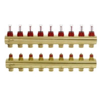 Распред коллектор Danfoss  FHF 088U0529 (9+9 с ротаметрами)