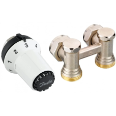Комплект радіаторних терморегуляторів Danfoss RAS-CK+RLV-KS 1/2",кутовий