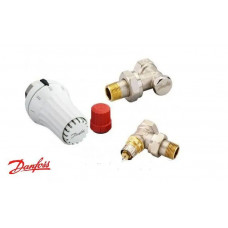 Комплект радіаторних терморегуляторів Danfoss RAS-CK+RLV-KS 1/2", кутовий